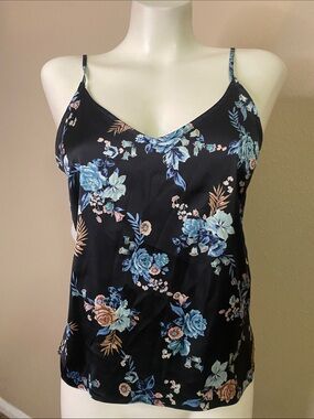White House Black Market Floral print silky camisole Top
